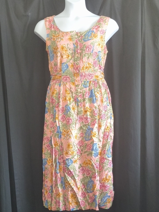 Erika Dresses & Skirts - Erika Pink Floral Sleeveless Midi Dress #0027